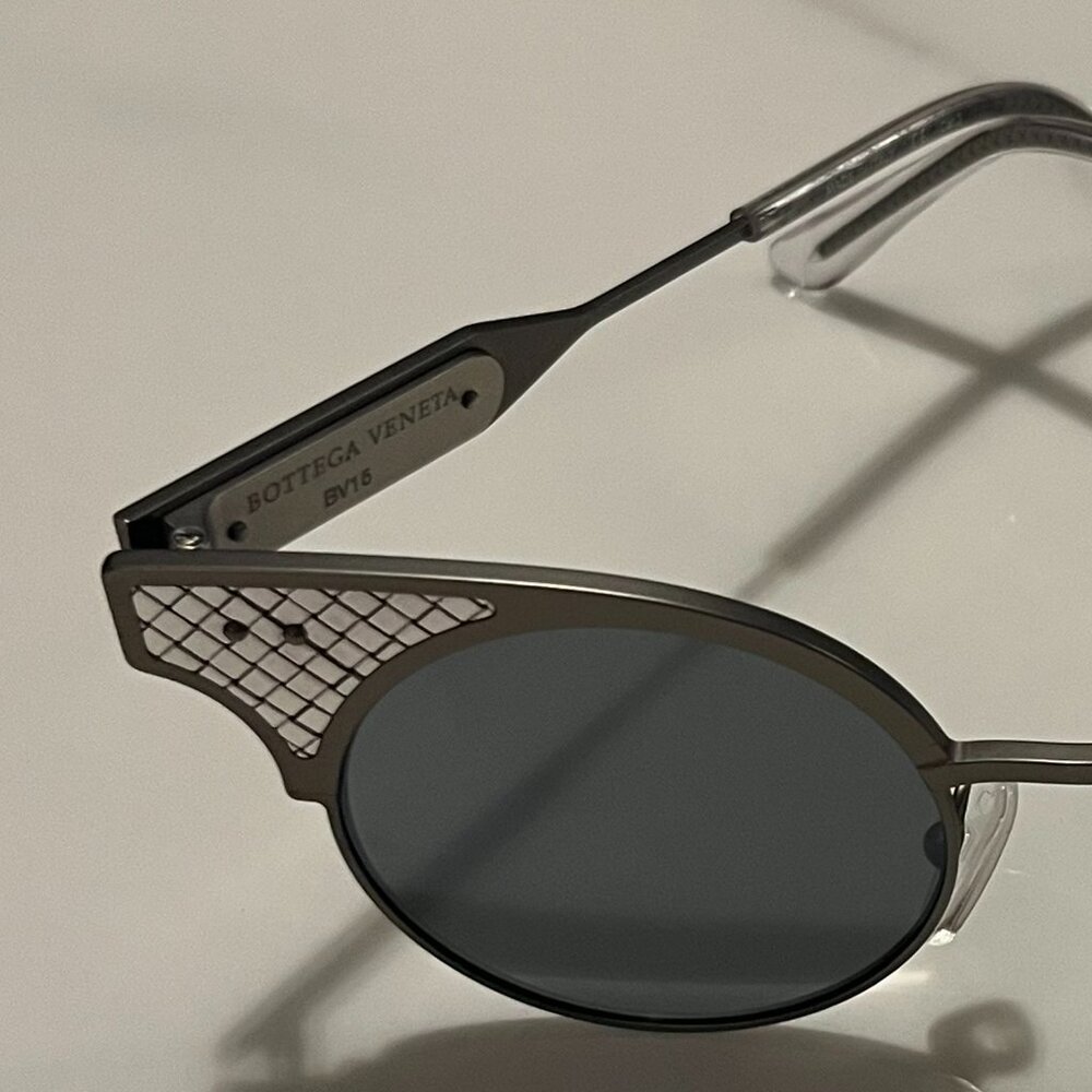 Bottega Veneta BV15 Limited Edition 297/300 Sterling Silver Titanium Sunglasses - Picture 5 of 10